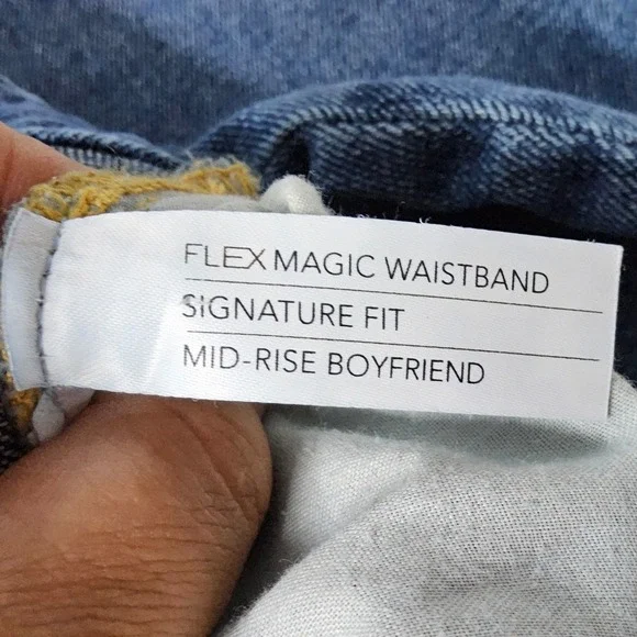 Lane Bryant Signature Fit Flex Magic‎ Waistband Mid Rise Boyfriend Jeans 18 - Picture 5 of 13